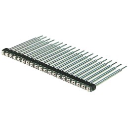 125 pcs - ASSMANN WSW AW 126 Series Straight Through Hole Mount PCB Socket, 20-Contact, 1-Row, 2.54mm Pitch, Solder Termination