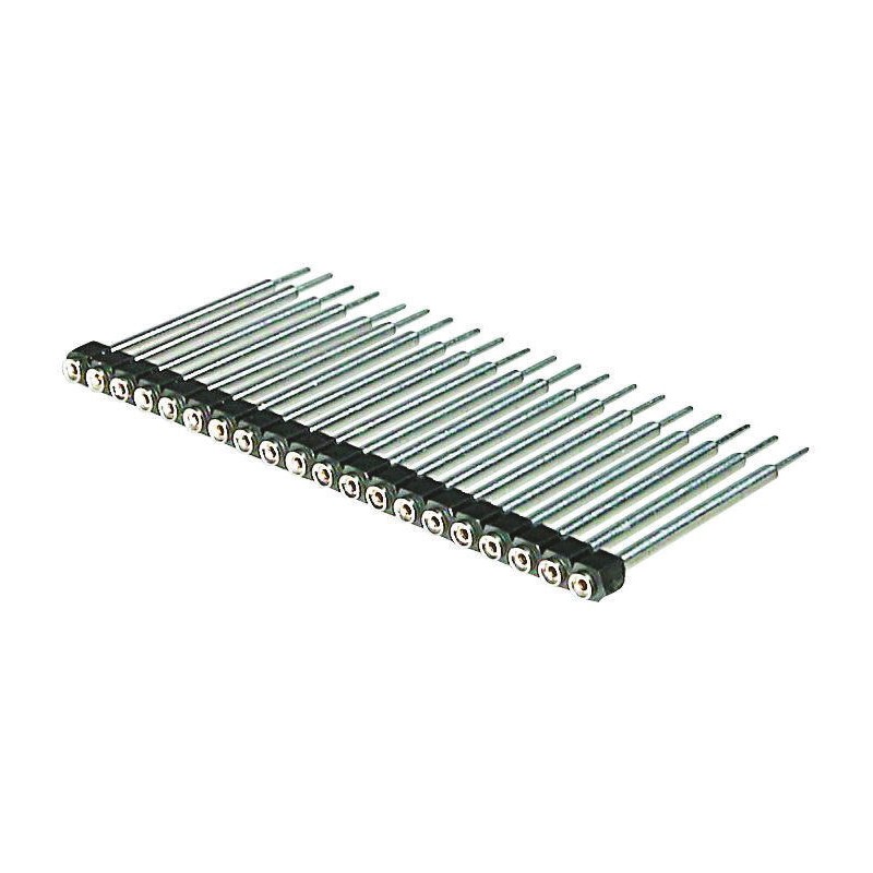 125 pcs - ASSMANN WSW AW 126 Series Straight Through Hole Mount PCB Socket, 20-Contact, 1-Row, 2.54mm Pitch, Solder Termination