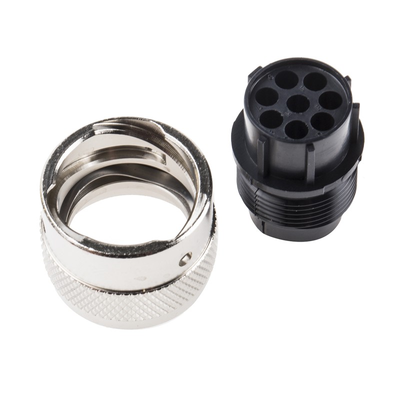 1 pcs - ITT Cannon Circular Connector, 8 Contacts, Cable Mount, Plug, Female, IP65, Trident Ringlock Series