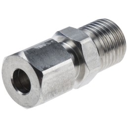 1 pcs - RS PRO In-Line Thermocouple Compression Fitting for Use with Thermocouple, 1/4 BSP, 1/4in Probe, RoHS Compliant Standard