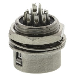 1 pcs - Hirose HR10 Series Female Panel Mount Circular Connector, 12 contacts Socket