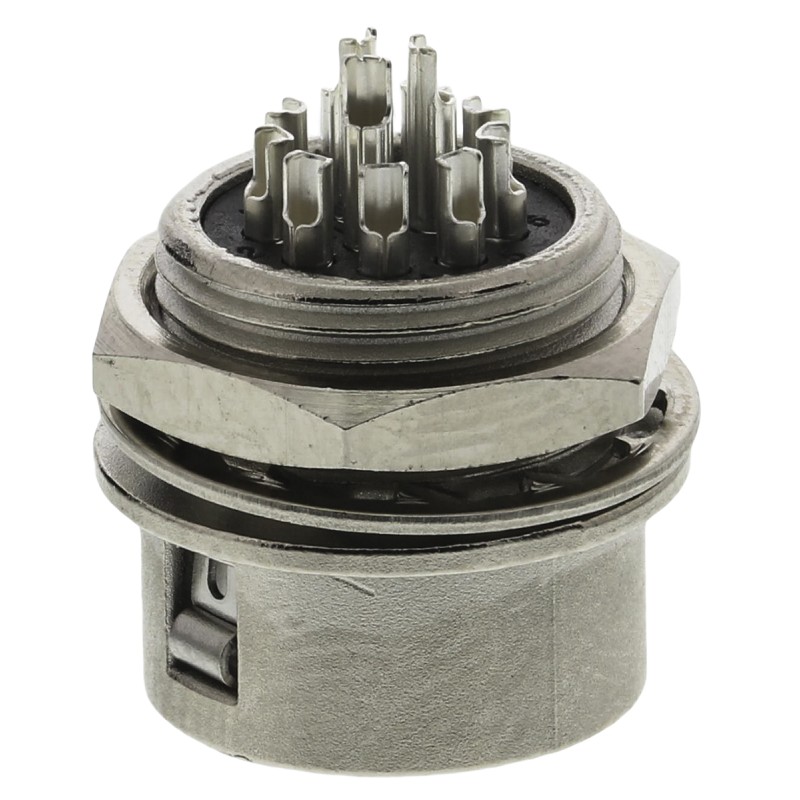 1 pcs - Hirose HR10 Series Female Panel Mount Circular Connector, 12 contacts Socket