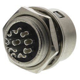 1 pcs - Hirose HR10 Series Female Panel Mount Circular Connector, 12 contacts Socket