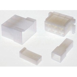 500 pcs - TE Connectivity, AMP FASTON 8 Way Nylon 66 Crimp Terminal Housing, 6.35mm Tab Size, Natural