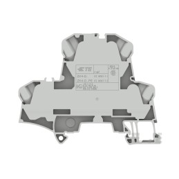 1 pcs - ENTRELEC SNK Series Grey Terminal Block, 4mm², 2-Level, Push In Termination