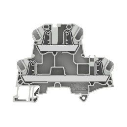 1 pcs - ENTRELEC SNK Series Grey Terminal Block, 4mm², 2-Level, Push In Termination