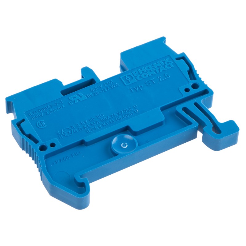 1 pcs - Phoenix Contact ST 2.5 BU Series Blue Feed Through Terminal Block, 0.08 - 4mm²
