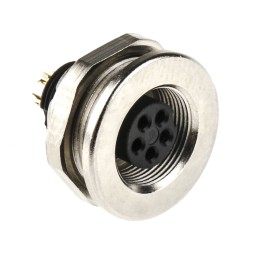 1 pcs - binder Circular Connector, 5 Contacts, Panel Mount, M9 Connector, Socket, Female, IP67, 712 Series