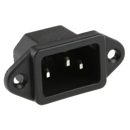 1 pcs - RS PRO C14 Panel Mount IEC Connector Male, 10A, 250 V