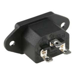 1 pcs - RS PRO C14 Panel Mount IEC Connector Male, 10A, 250 V