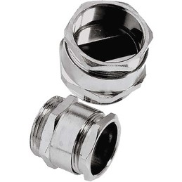10 pcs - Lapp SKINDICHT Series Metallic Nickel Plated Brass Cable Gland, M50 Thread, 5mm Min, 12mm Max, IP54