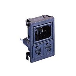 1 pcs : BZV04/Z0000/04 - AC Power Entry Modules C-14 INLET VERTICAL TWIN FUSEHOLDER