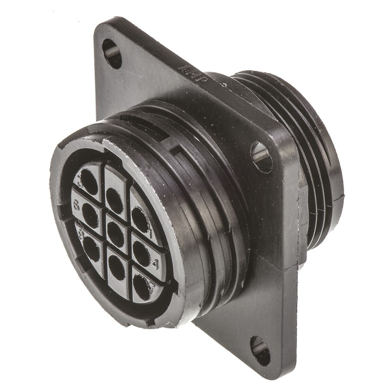 1 pcs - TE Connectivity Circular Connector, 9 Contacts, Panel Mount, Socket, Female, CPC Series 1 Series