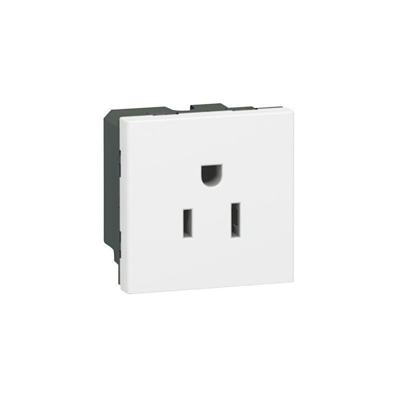 1 pcs - Legrand White 1 Gang Plug Socket, 15A, NEMA 5-15R, Indoor Use