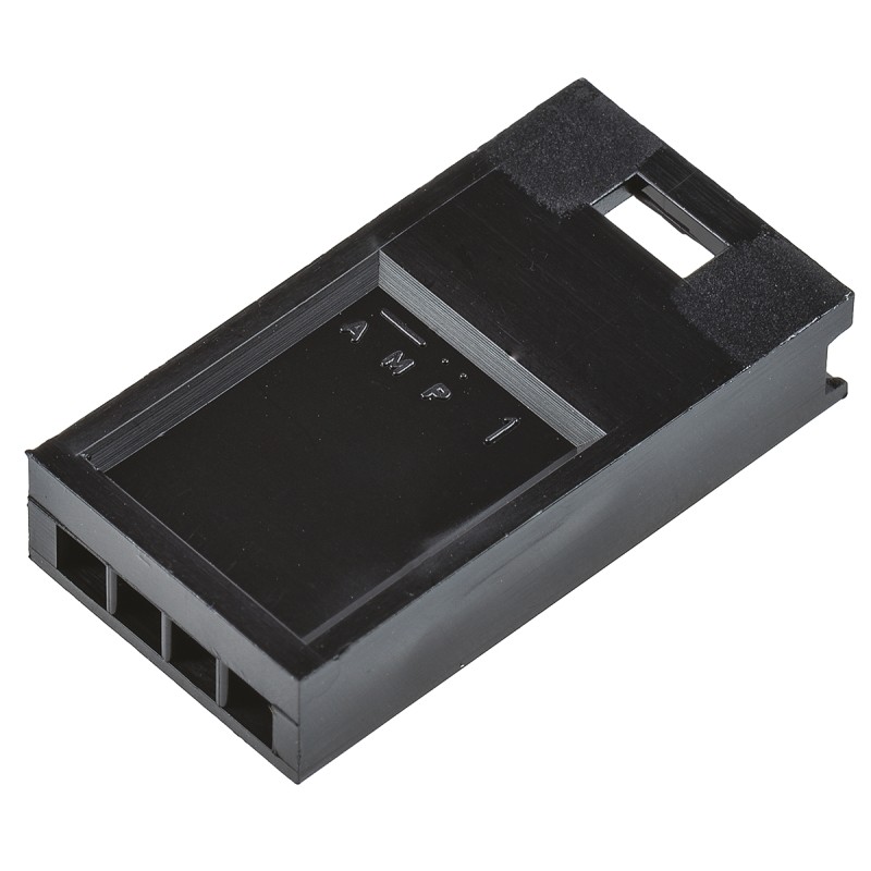 200 pcs - TE Connectivity, AMPMODU MOD II Female Connector Housing, 2.54mm Pitch, 4 Way, 1 Row