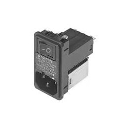1 pcs : 06NB3S - AC Power Entry Modules IEC Filter, Compact, 115/250VAC, 6A, Snap-In Mounting, N/A-Lug, Single Fuse