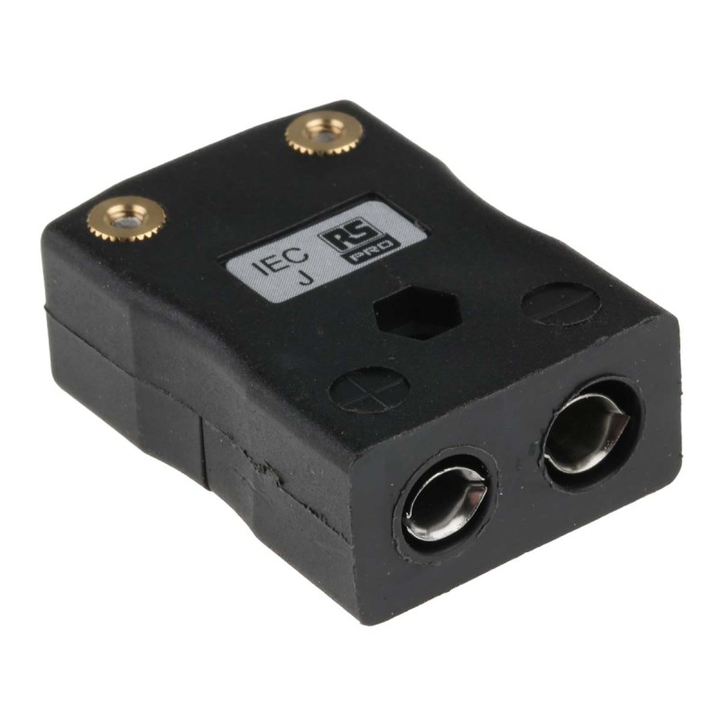 1 pcs - RS PRO In-Line Thermocouple Connector for Use with Type J Thermocouple, Standard Size, IEC Standard