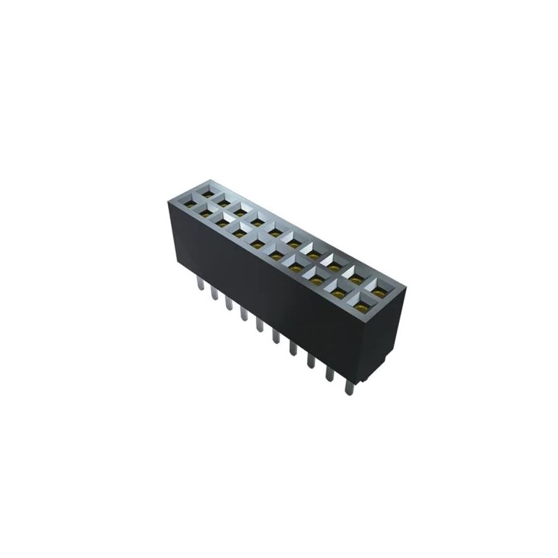 2 pcs - Samtec SFM Series Straight Surface Mount PCB Socket, 10-Contact, 2-Row, 1.27mm Pitch, Solder Termination