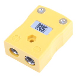 1 pcs - RS PRO In-Line Thermocouple Connector for Use with Type K Thermocouple, Standard Size, BS Standard
