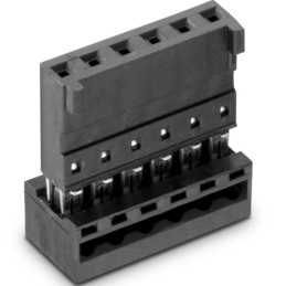2 pcs - Wurth Elektronik 8-Way IDC Connector Socket for Cable Mount, 1-Row