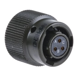 1 pcs - Amphenol Limited, 62GB 3 Way Cable Mount MIL Spec Circular Connector Plug, Socket Contacts,Shell Size 8, Bayonet