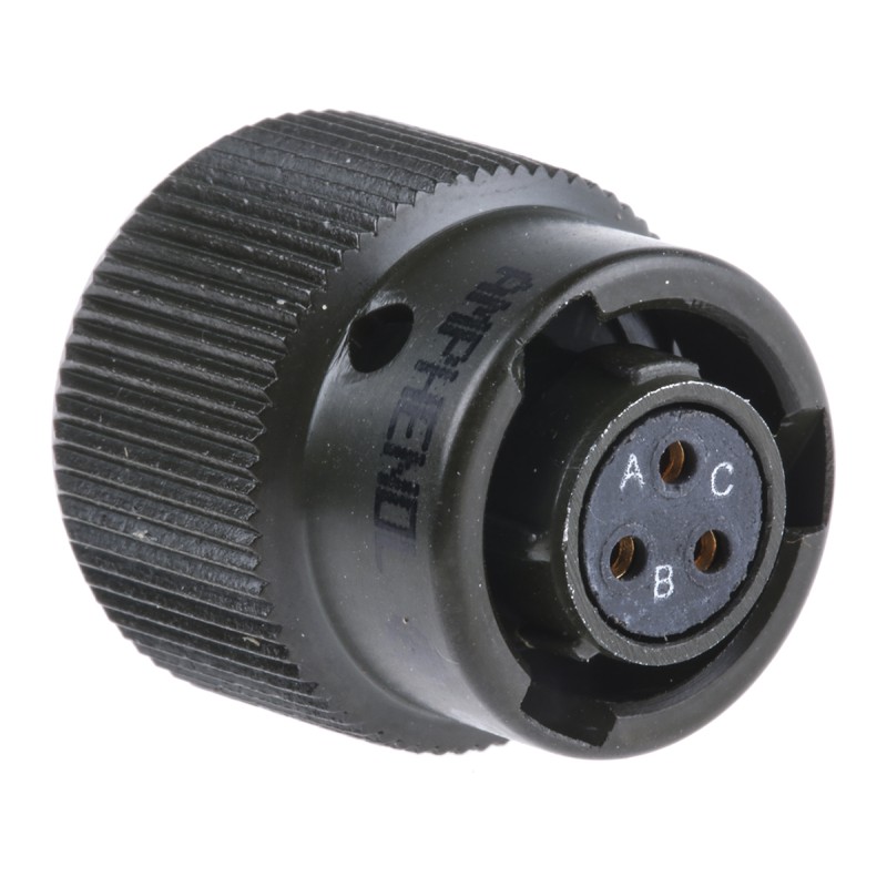 1 pcs - Amphenol Limited, 62GB 3 Way Cable Mount MIL Spec Circular Connector Plug, Socket Contacts,Shell Size 8, Bayonet