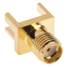 1 pcs - RS PRO, jack Edge Mount SMA Connector, 50Ω, Solder Termination, Straight Body