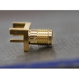 1 pcs - RS PRO, jack Edge Mount SMA Connector, 50Ω, Solder Termination, Straight Body