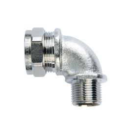 10 pcs - Flexicon External Thread Fitting, Cable Conduit Fitting, 16mm Nominal Size, M20, Galvanised Steel, Grey