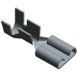 125 pcs - TE Connectivity FASTON .187 Uninsulated Female Spade Connector, Receptacle, 4.75 x 0.5mm Tab Size, 0.5mm² to 1.5mm²