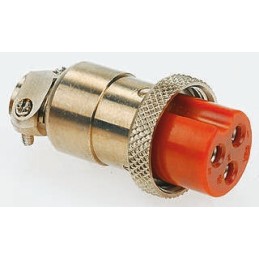 1 pcs - Hirose Circular Connector, 2 Contacts, Cable Mount, Plug, Female, HS16 Series