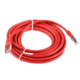 1 pcs - RS PRO Cat6 Male RJ45 to Male RJ45 Ethernet Cable, S/FTP, Red PVC Sheath, 5m