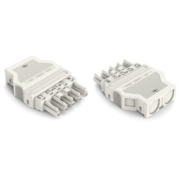 2 pcs - Wago 770 Series Lighting Connector, 5-Pole, Female, 5-Way, Cable Mount, 25A