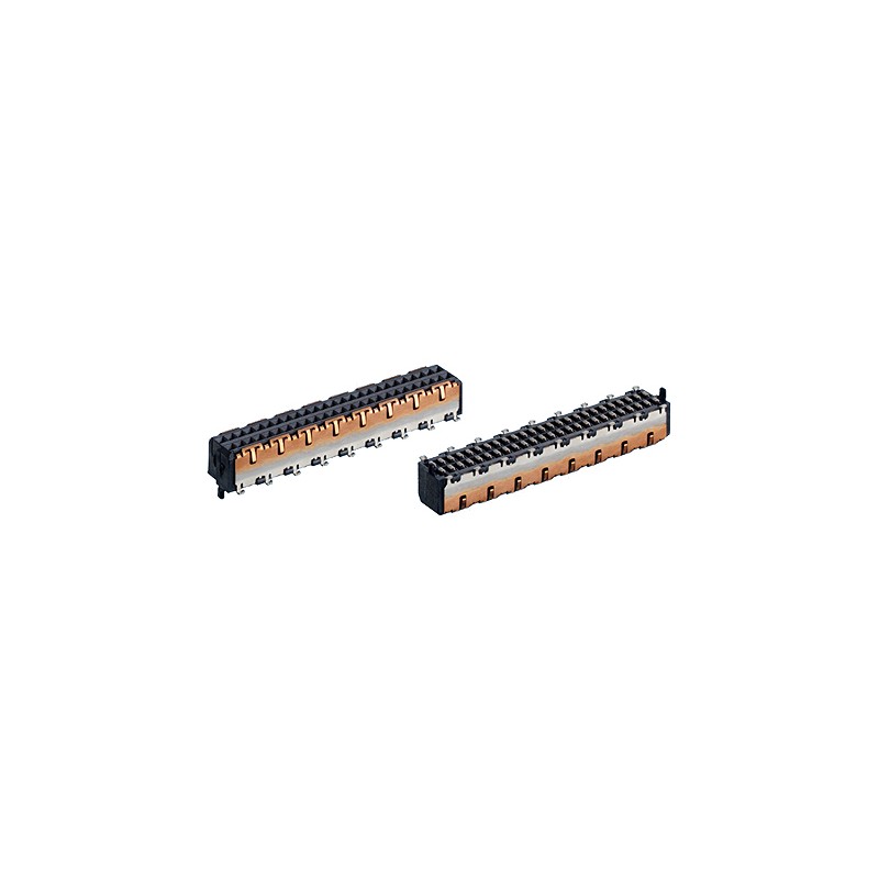 1 pcs - ERNI MicroSpeed Series Straight Surface Mount PCB Socket, 50-Contact, 2-Row, 1mm Pitch, Solder Termination