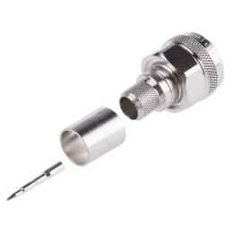 1 pcs - Telegartner, Plug Cable Mount N Connector, 50Ω, Crimp Termination, Straight Body