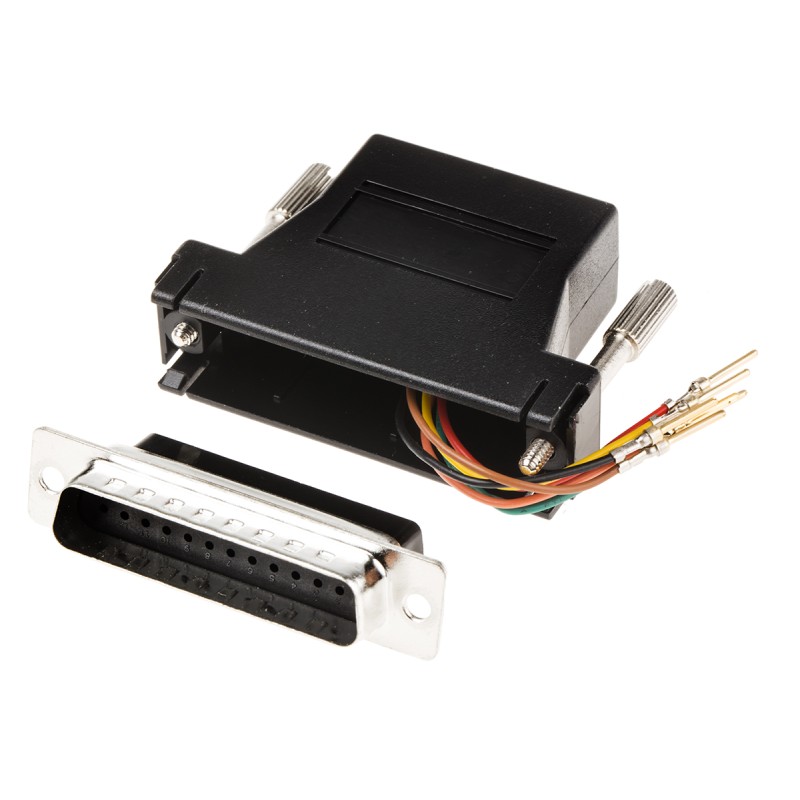 1 pcs - RS PRO D Sub Adapter Male 25 Way D-Sub to Female RJ11