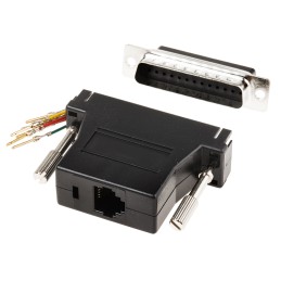 1 pcs - RS PRO D Sub Adapter Male 25 Way D-Sub to Female RJ11