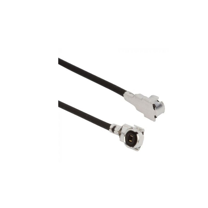 2 pcs - Amphenol RF Male AMC to Male AMC Coaxial Cable, 100mm, Terminated