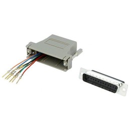 1 pcs - MH Connectors D-sub Adapter Male 25 Way D-Sub to Female RJ45