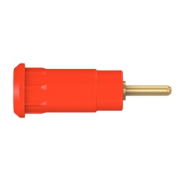 2 pcs - Staubli Red Female Banana Socket, 2mm Connector, Press Fit Termination, 10A, 600V, Gold Plating