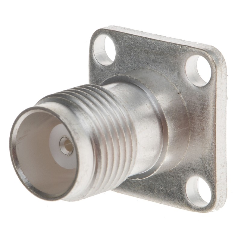 1 pcs - RS PRO, jack Bulkhead Mount TNC Connector, 50Ω, Solder Termination, Straight Body