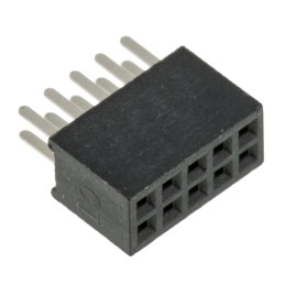 1 pcs - HARWIN Straight Through Hole Mount PCB Socket, 10-Contact, 2-Row, 1.27mm Pitch, Solder Termination