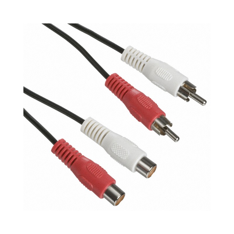 1 pcs : AK-CHMF-025 - Cable Stereo Phono (RCA) Jack (2) To Phono (RCA) Plug (2) 8.2' (2.50m)