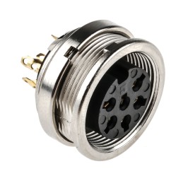 1 pcs - Lumberg, KFV 6 Pole M16 Din Socket, DIN EN 60529, 5A, 250 V ac IP40, Female, Panel Mount