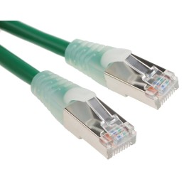 1 pcs - RS PRO Cat5e Male RJ45 to Male RJ45 Ethernet Cable, F/UTP, Green PVC Sheath, 0.5m