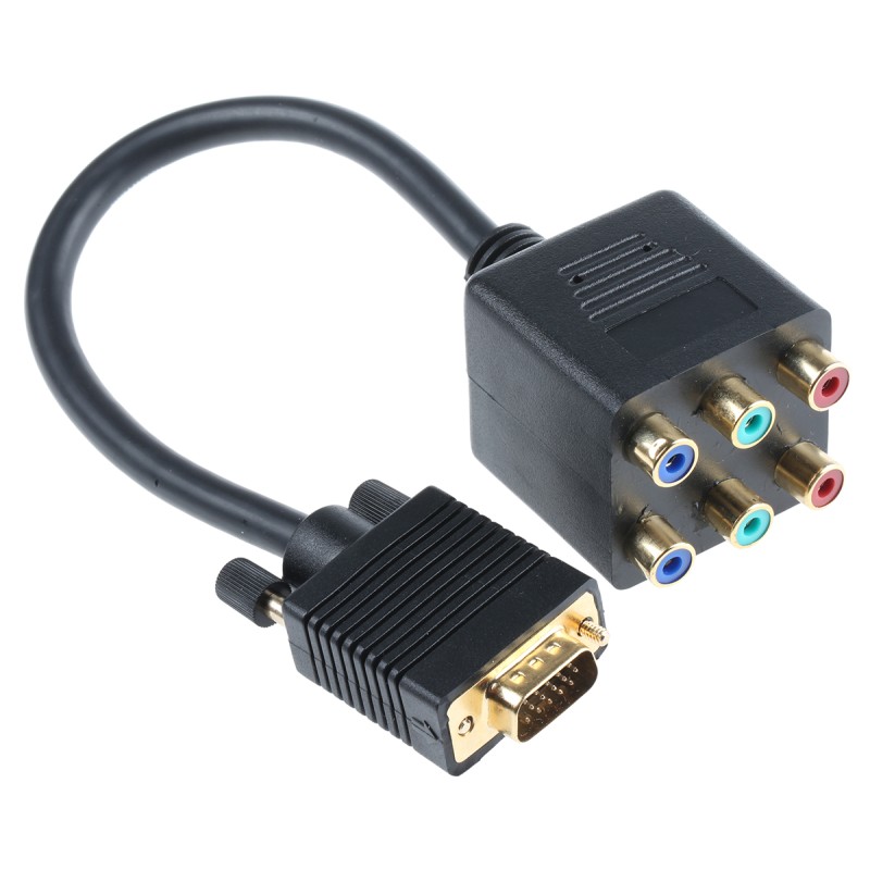 1 pcs - RS PRO AV Adapter, Male VGA to Female Phono