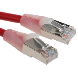 1 pcs - RS PRO Cat5e Male RJ45 to Male RJ45 Ethernet Cable, F/UTP, Red PVC Sheath, 1m