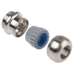 5 pcs - Lapp SKINTOP Series Metallic Stainless Steel Cable Gland, M32 Thread, 11mm Min, 21mm Max, IP68, IP69