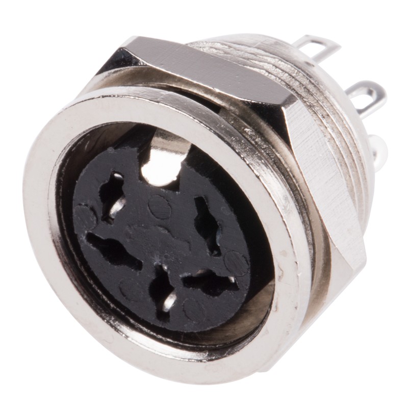 1 pcs - RS PRO 5 Pole Din Socket, 4A, 100 V ac, Female, Panel Mount