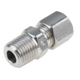 1 pcs - RS PRO In-Line Thermocouple Compression Fitting for Use with Thermocouple, 1/4 NPT, 1/4in Probe, RoHS Compliant Standard